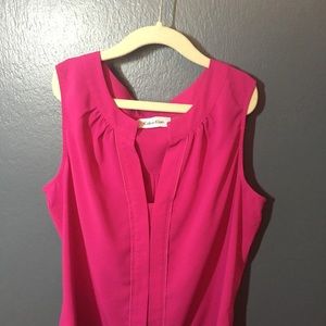 Magenta sleeveless blouse